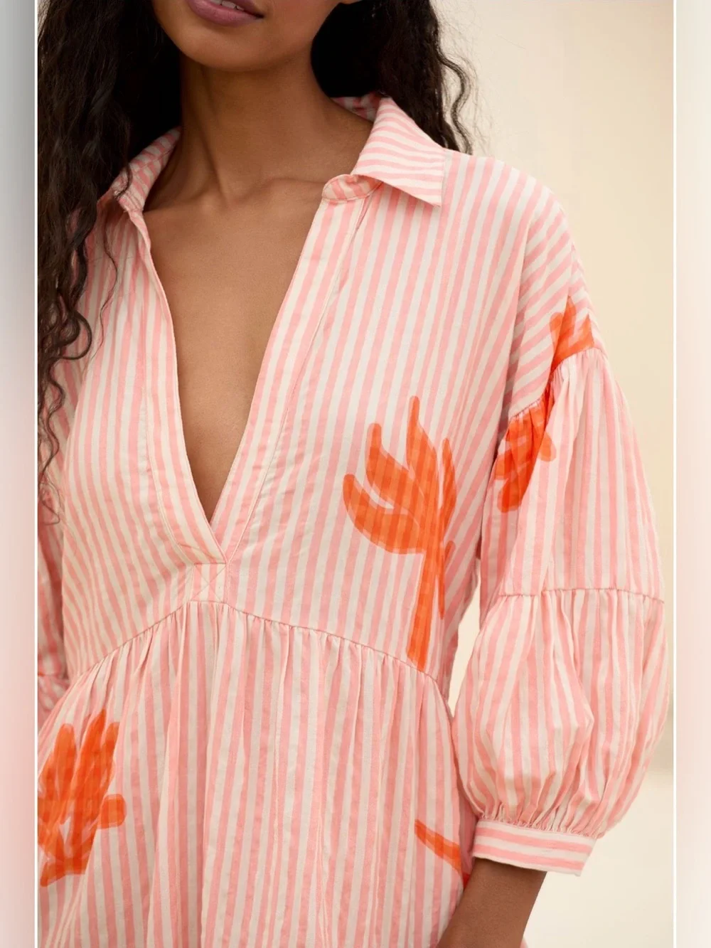 Carolita Printed Tiered Shirt Dress by Celandine: Daniella Manini Edition M NWT - Picture 3 of 16